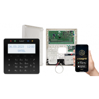 ZESTAW ALARMOWY SATEL INTEGRA 64 + INT-KSG2R-B + OPU-3P + AWT682 + 17Ah + INT-GSM LTE